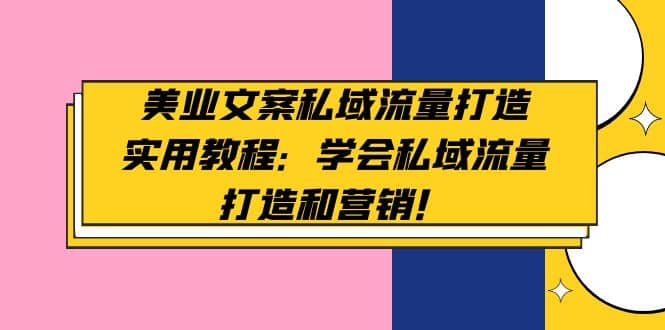 美业文案私域流量打造实用教程：学会私域流量打造和营销-零点科技