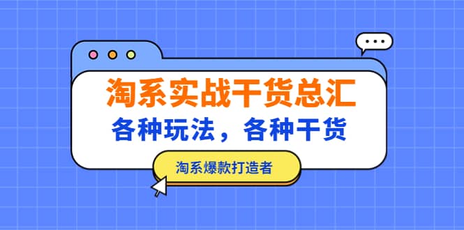 淘系实战干货总汇：各种玩法，各种干货，淘系爆款打造者-零点科技