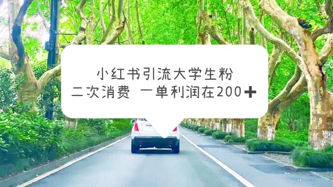 小红书引流大学生粉，变现项目，一单利润在200+（教程+资源）-零点科技