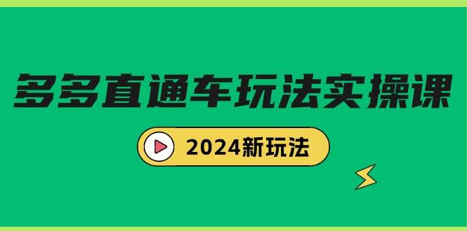 多多直通车玩法实战课，2024新玩法（7节课）-零点科技