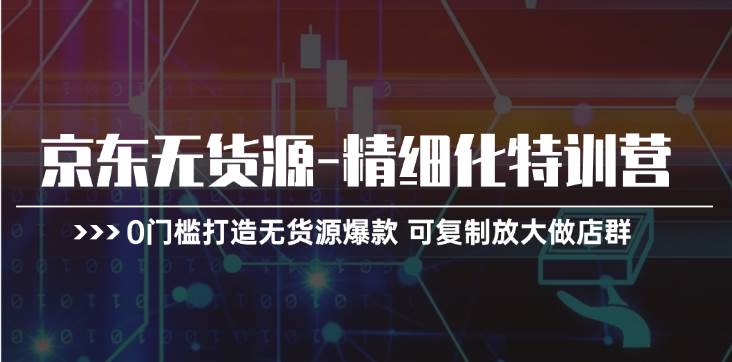 京东无货源-精细化特训营，0门槛打造无货源爆款 可复制放大做店群-零点科技