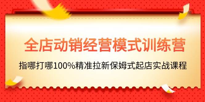 全店动销-经营模式训练营，指哪打哪100%精准拉新保姆式起店实战课程-零点科技