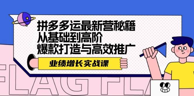 拼多多运最新营秘籍：业绩 增长实战课，从基础到高阶，爆款打造与高效推广-零点科技